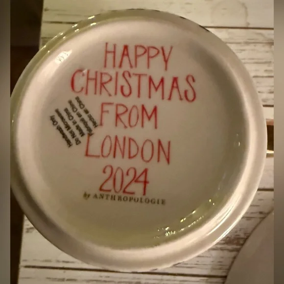 Anthropologie Holiday In The City London Christmas Mug and Dessert Plate Set Mugs